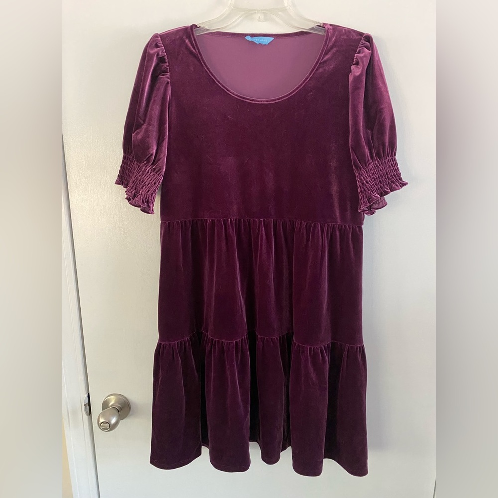 Draper James LeeAnn Dress in Plum Velvet
